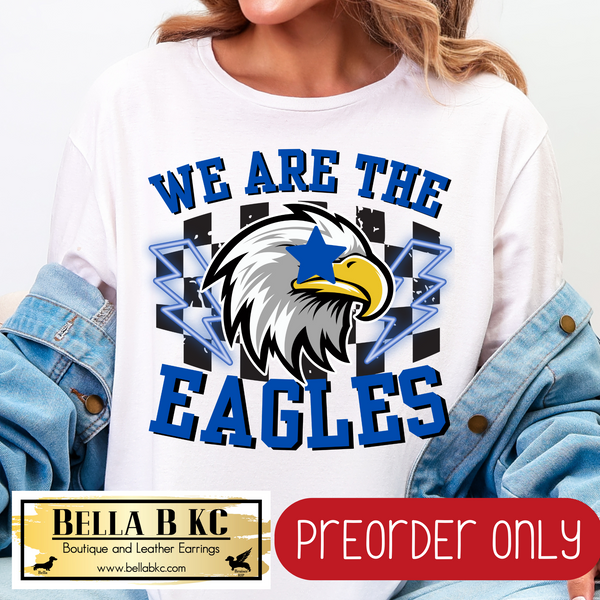 **PREORDER ONLY** We are the Eagles Checkered Mascot Tee or Sweatshirt - 1 Week Turn Around from Date of Order