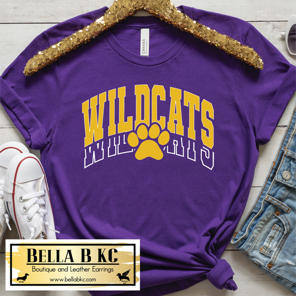Wildcats Stacked on Purple Tee or Sweatshirt