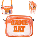 Game Day Clear Transparent Crossbody Bag : Blue