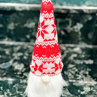 Wine Bottle Cover "Gnome Red Snowflake"