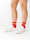 Kansas City Crew Socks - Red with Yellow