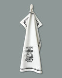 “The Dishes Are Looking at Me Dirty Again” - Hey Now™ Cotton Kitchen Towel