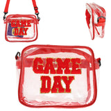 Game Day Clear Transparent Crossbody Bag : Blue