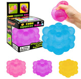 Squishy Bubble Cube Fidget Toy - Random Color
