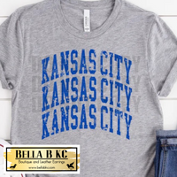 KC Baseball Athletic Blue Kansas City Repeat Arched Tee or Sweatshirt