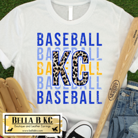 KC Baseball Kansas City Leopard KC Repeat Tee or Sweatshirt
