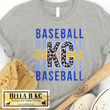 KC Baseball Kansas City Leopard KC Repeat Tee or Sweatshirt