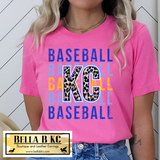 KC Baseball Kansas City Leopard KC Repeat Tee or Sweatshirt
