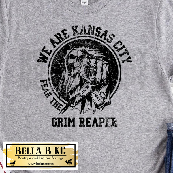 KC Football Black We are Kansas City Fear the Reaper Tee