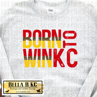 Kansas City Football Born to Win Leopard Block Tee or Sweatshirt