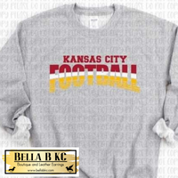 Kansas City Football Tri Color Ombre Tee or Sweatshirt