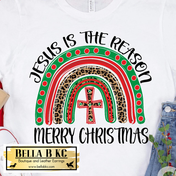 Christmas - Jesus is the Reason for the Season Rainbow Tee or Sweatshirt