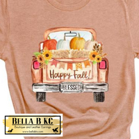 Fall - Happy Fall Truck & Pumpkins Tee