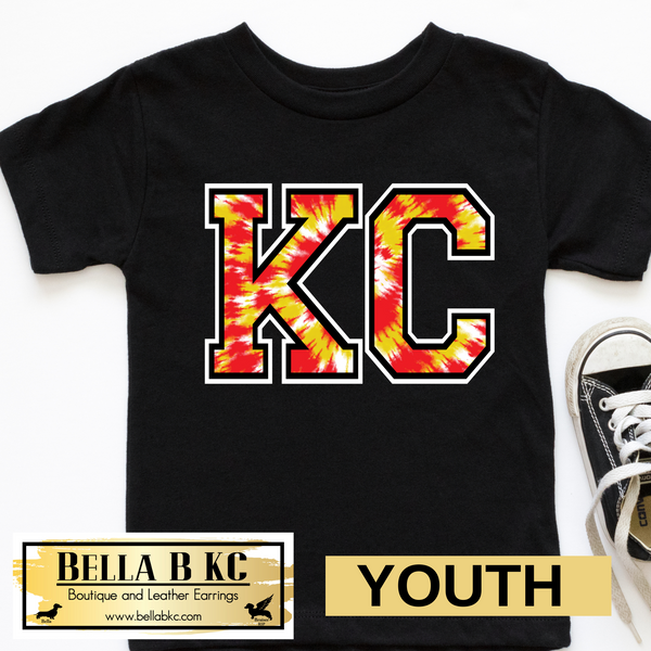 YOUTH Kansas City Football KC Tie Dye Tee or Sweatshirt