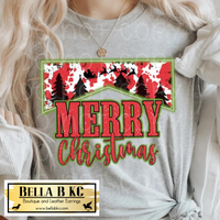 Christmas - Merry Christmas Cowhide Tee or Sweatshirt