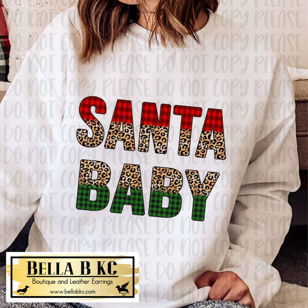 Christmas - Santa Baby Color Block Tee or Sweatshirt
