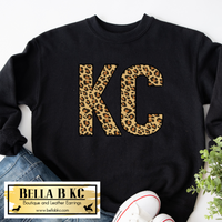 Leopard KC on Black T-Shirt or Sweatshirt