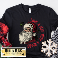 Christmas - I Love a Man with a Beard Santa Tee or Sweatshirt