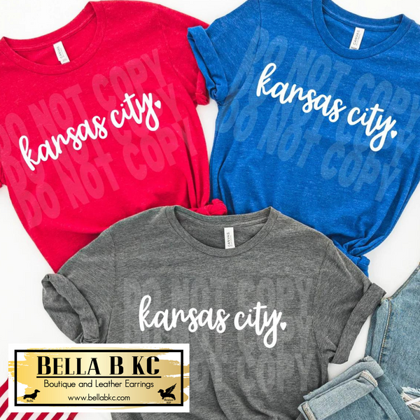 Kansas City Cute Script on Tee or Sweatshirt