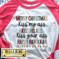 Christmas - Merry Christmas Happy Hanukkah Tee or Sweatshirt