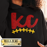 Chunky KC Red/Yellow Football Laces Tee or Sweatshirt