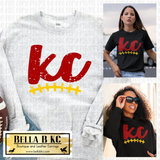 Chunky KC Red/Yellow Football Laces Tee or Sweatshirt
