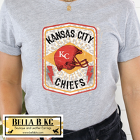 Kansas City Football Leopard Background Tee or Sweatshirt