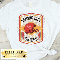 Kansas City Football Leopard Background Tee or Sweatshirt