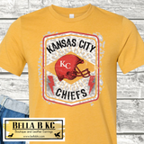 Kansas City Football Leopard Background Tee or Sweatshirt