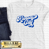 KC Baseball Retro Script Kansas City Tee