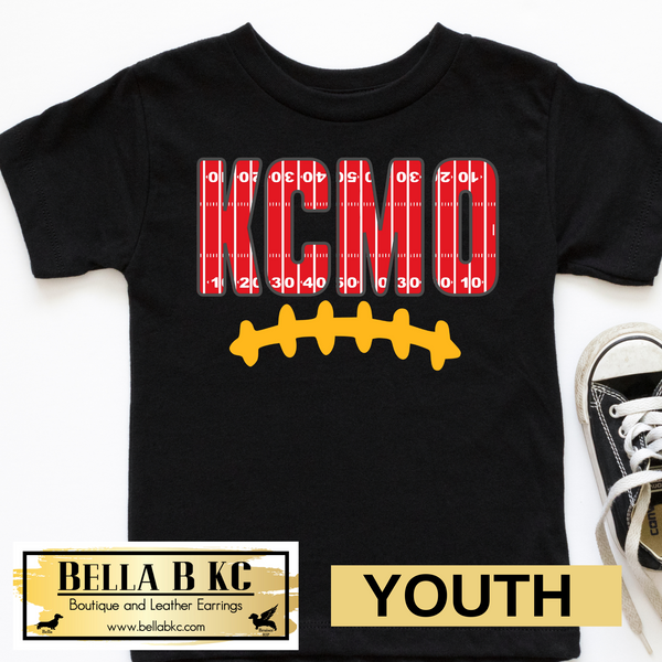 YOUTH Kansas City Football KCMO Field and Laces Tee or Sweatshirt