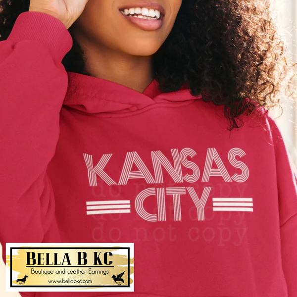 Kansas City White Art Deco Lines Tee or Sweatshirt