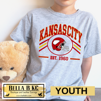 YOUTH KC Football Helmet Est 1960 Tee or Sweatshirt