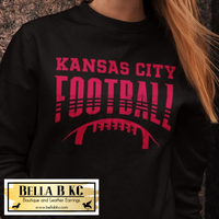 Kansas City Red Half Football Tee or Sweatshirt