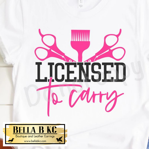 Hair Stylist Salon Licensed to Carry Tee