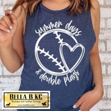 Baseball - Summer Days and Double Plays Tee