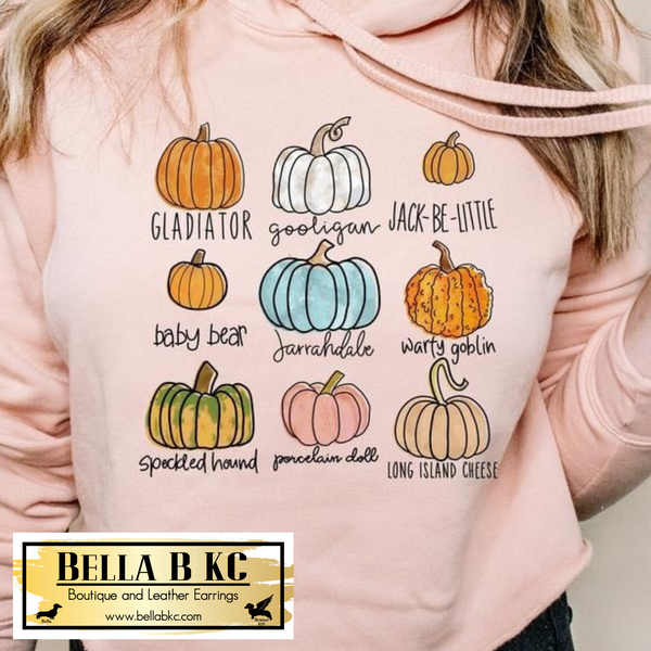 Fall - Pumpkins on Tshirt or Sweatshirt