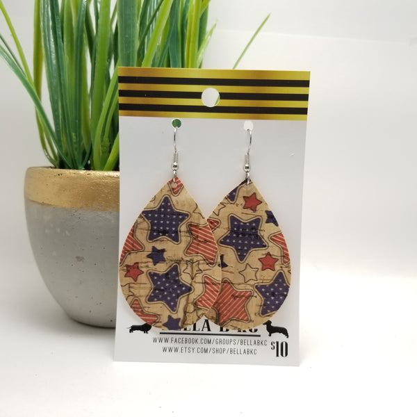 FAUX Cork 4th of July Patriotic Stars