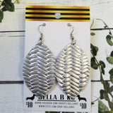 GENUINE Silver Metallic Braided Fishtail Weave