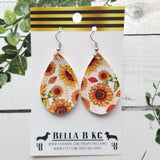 FAUX Floral Sunflowers on White