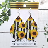 FAUX Floral Sunflowers with Stripes