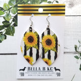 FAUX Floral Sunflowers with Stripes