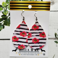 FAUX Floral Striped Hibiscus