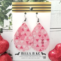 FAUX Valentine Pink Triangles