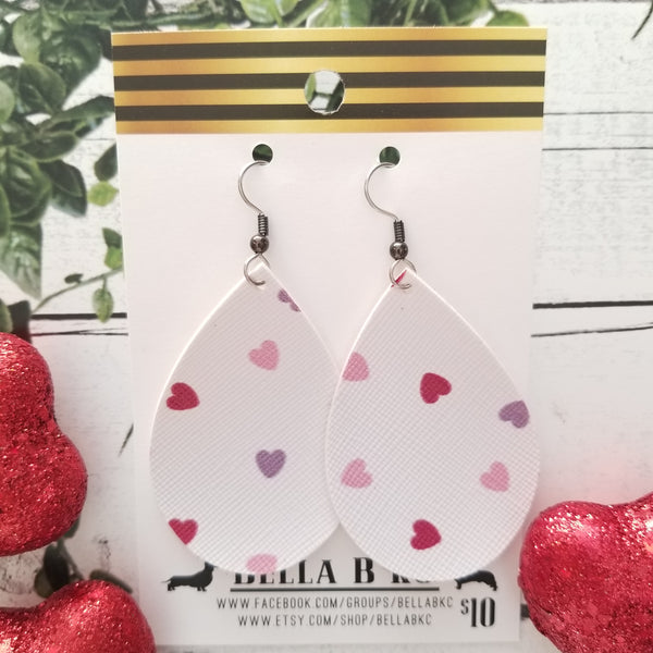 FAUX Valentine Tiny Hearts on White