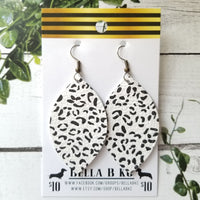 GENUINE Animal Print Black and White Leopard