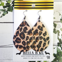 FAUX Animal Print Glitter Cheetah Leopard