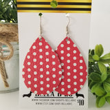 GENUINE Red with White Polka Dots