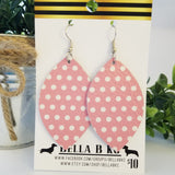 GENUINE Pink with White Polka Dots