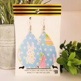 FAUX Easter Bunnies on Blue Polka Dots